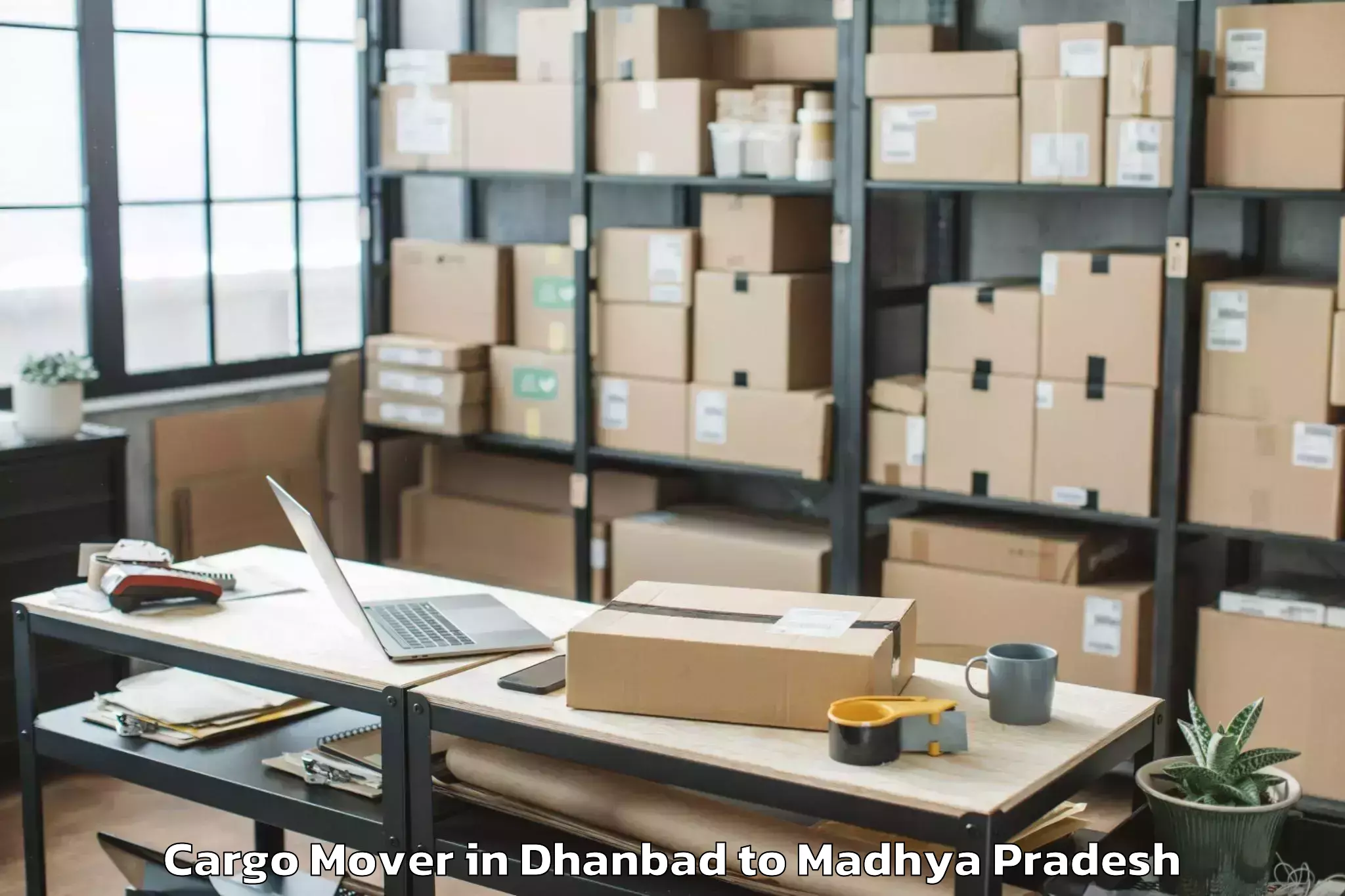 Professional Dhanbad to Itarsi Cargo Mover